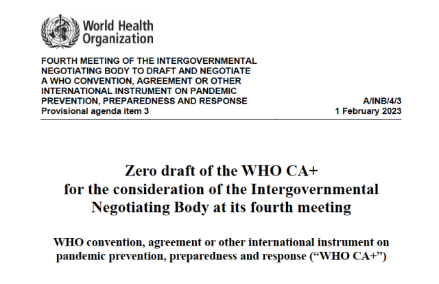 World Health Organization Alert-February 27, 2023-Voting to remove your Freedoms